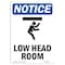 Signmission OSHA Notice, 7" Height, Low Head Room Sign With Symbol, 7" X 5", Portrait OS-NS-D-57-V-14065 - alternate 1
